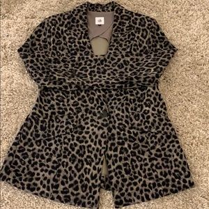 Cabi leopard jacket with cute criss cross back